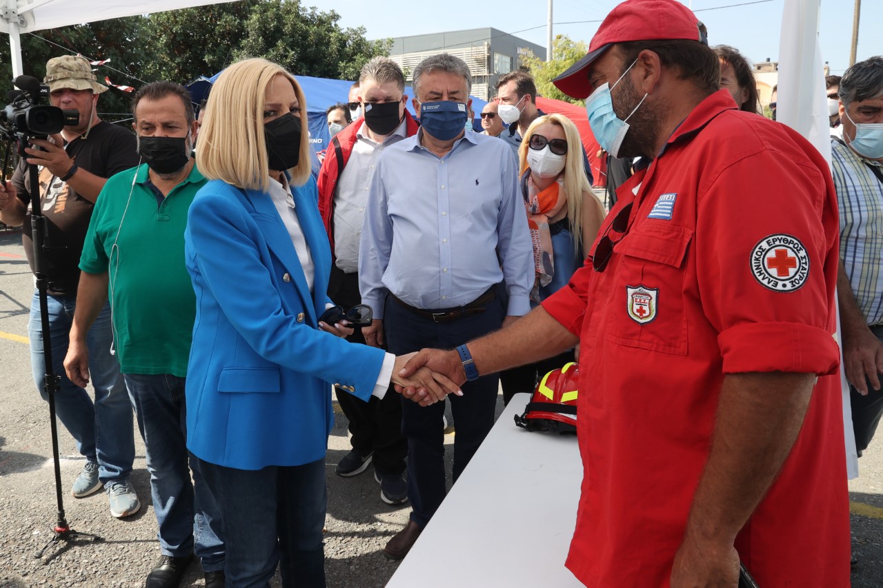 Στο σεισμόπληκτο Αρκαλοχώρι η Γεννηματά