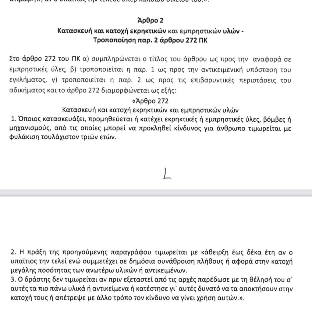 Σε κακούργημα μετατρέπεται η κατοχή και η κατασκευή μολότοφ