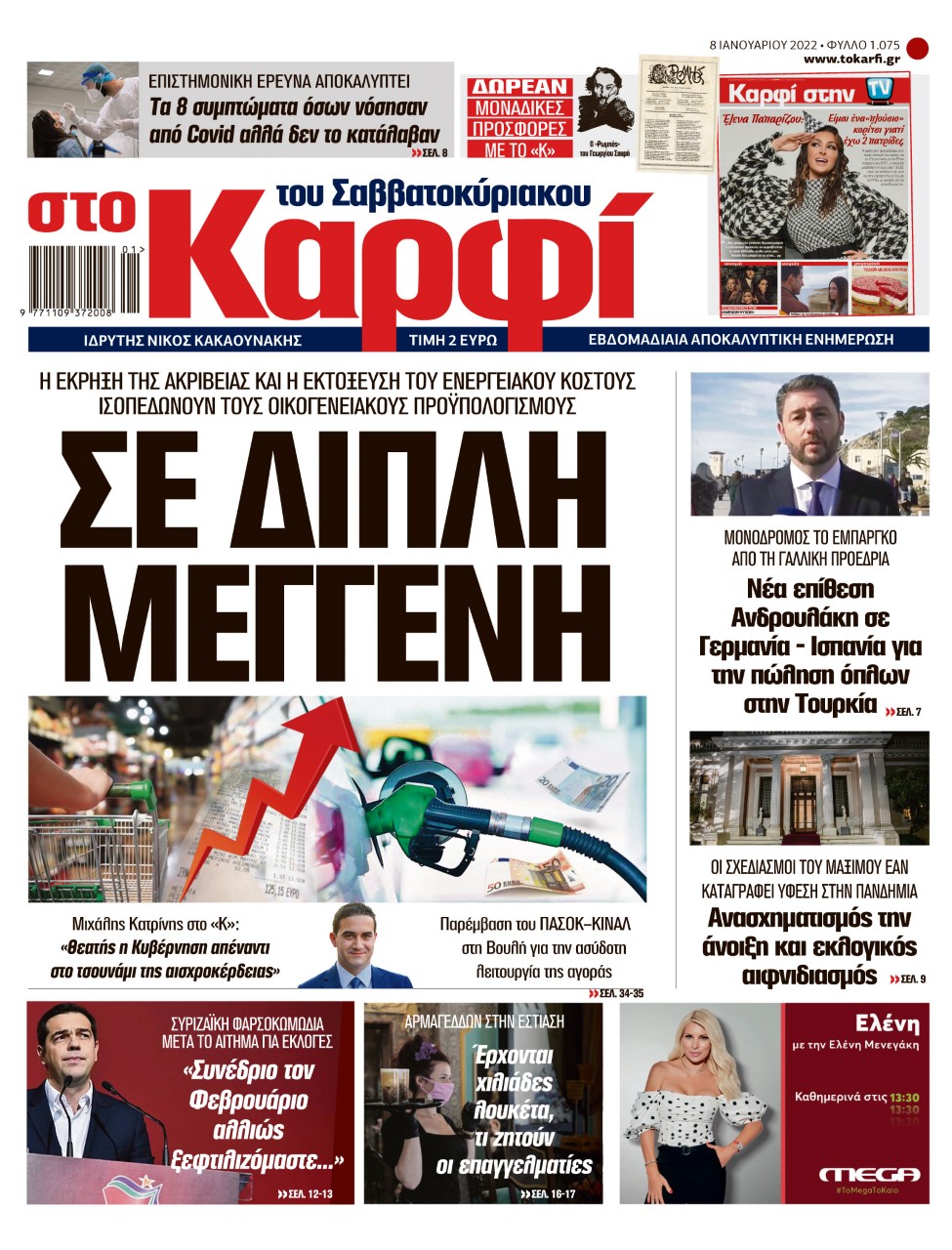 Τα πρωτοσέλιδα των πολιτικών και αθλητικών εφημερίδων