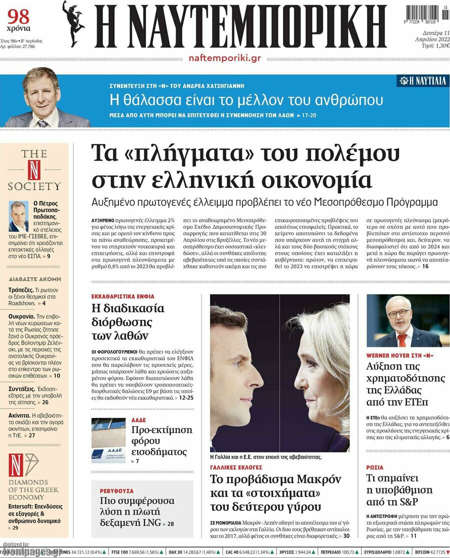 Τα πρωτοσέλιδα των πολιτικών και αθλητικών εφημερίδων