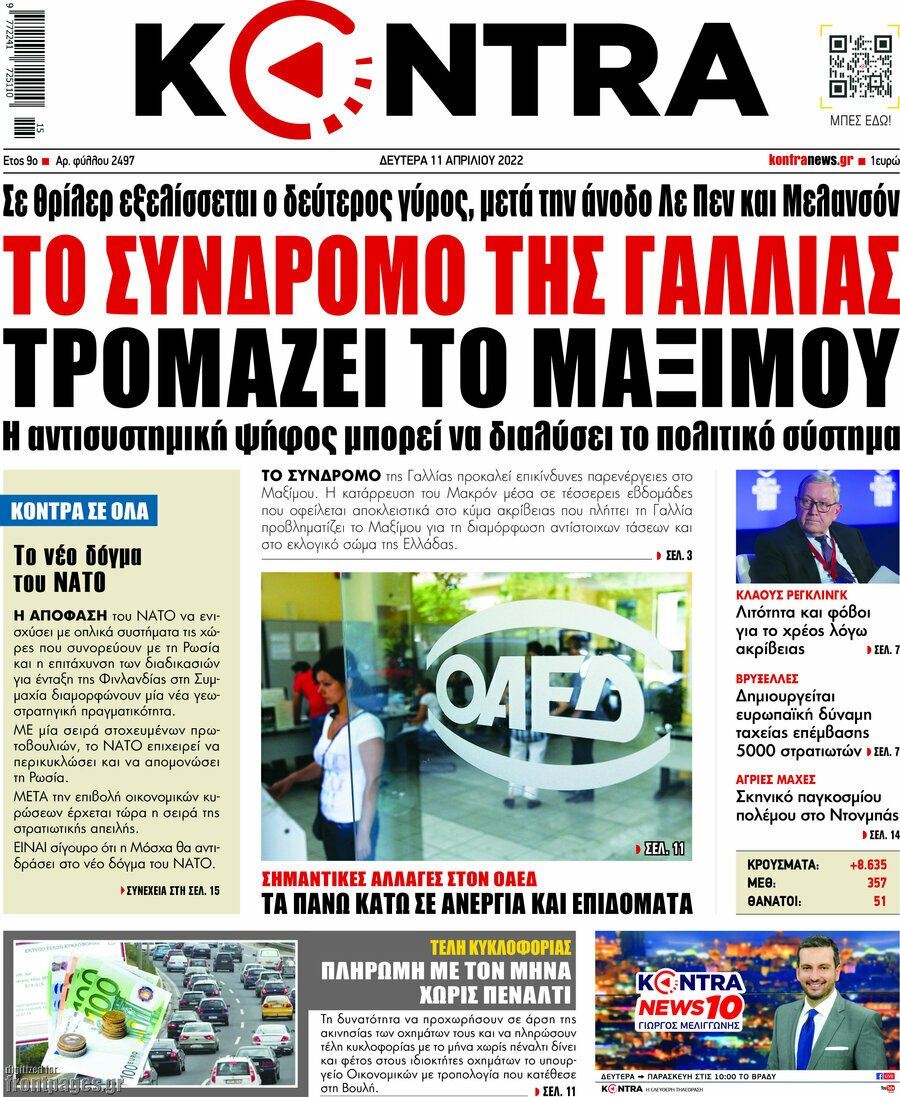 Τα πρωτοσέλιδα των πολιτικών και αθλητικών εφημερίδων