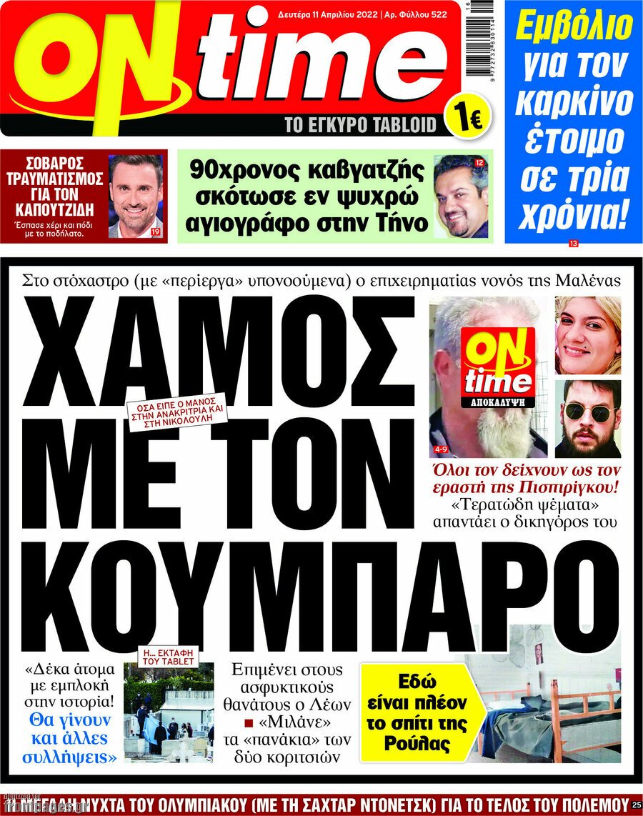 Τα πρωτοσέλιδα των πολιτικών και αθλητικών εφημερίδων