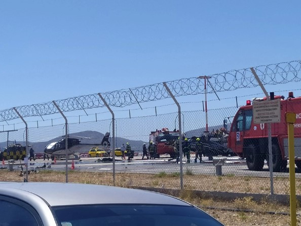 Φωτιά σε ελικόπτερο στο αεροδρόμιο «Ελευθέριος Βενιζέλος»