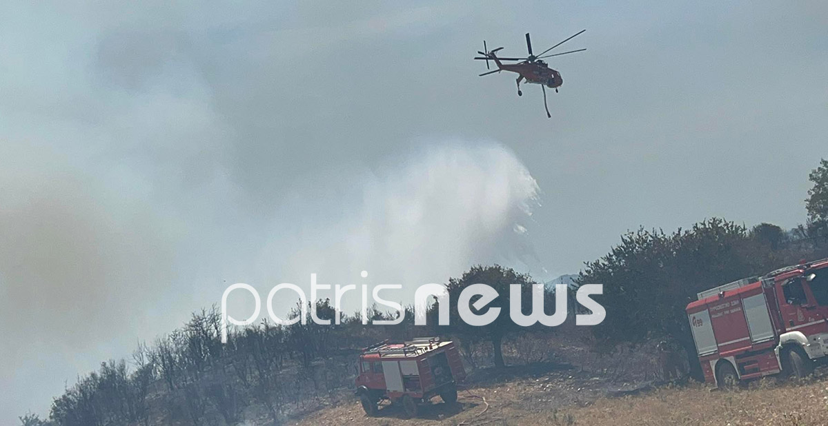 Φωτιά στα Άγναντα Ηλείας: Κοντά στον οικισμό οι φλόγες - Ένας πυροσβέστης τραυματίας