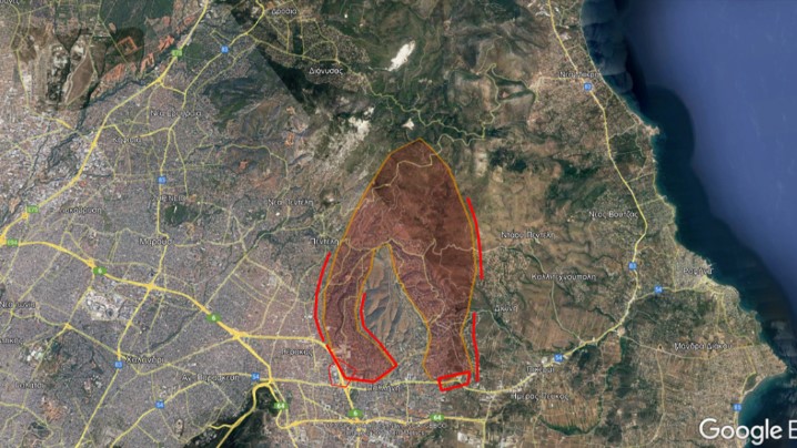 Διάσπαρτες εστίες σε Γέρακα, Ανθούσα, Παλλήνη και Διώνη, υπάρχουν αυτή την ώρα σύμφωνα με νεότερη ενημέρωση της Πυροσβεστικής από τον εκπρόσωπο Γιάννη Αρτοποιό, ο οποίος παρουσίασε και σχετικό χάρτη. 5ebd9026-1c80-48f0-b951-0b6802fc3815 Την ίδια ώρα, η φωτιά κατακαίει και από τις δύο πλευρές της οδού Μαραθώνος. Σύμφωνα με τον κ. Αρτοποιό, έμφαση δίνεται στη ΝΔ πλευρά της πυρκαγιάς, στα όρια με την Αττική Οδό, πλησίον των εγκαταστάσεων του ΟΑΣΑ και ΝΑ επίσης, στα όρια με την Αττική Οδό, πλησίον των εγκατ