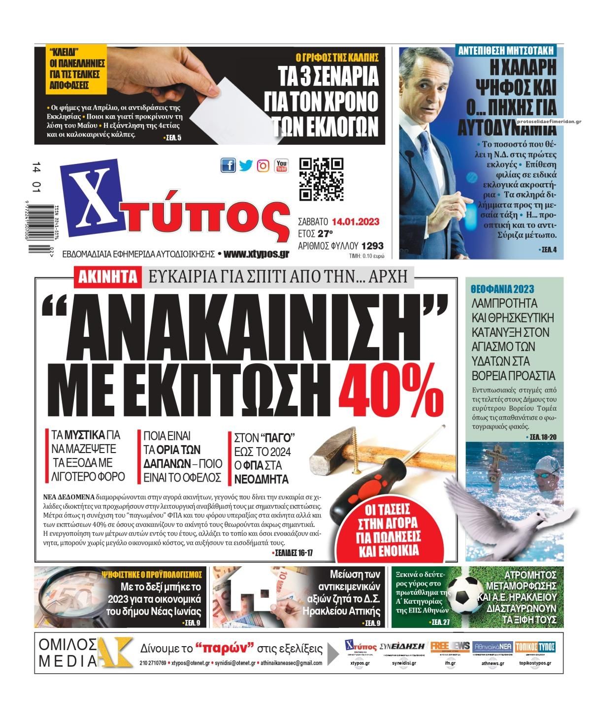 Τα πρωτοσέλιδα των πολιτικών και αθλητικών εφημερίδων