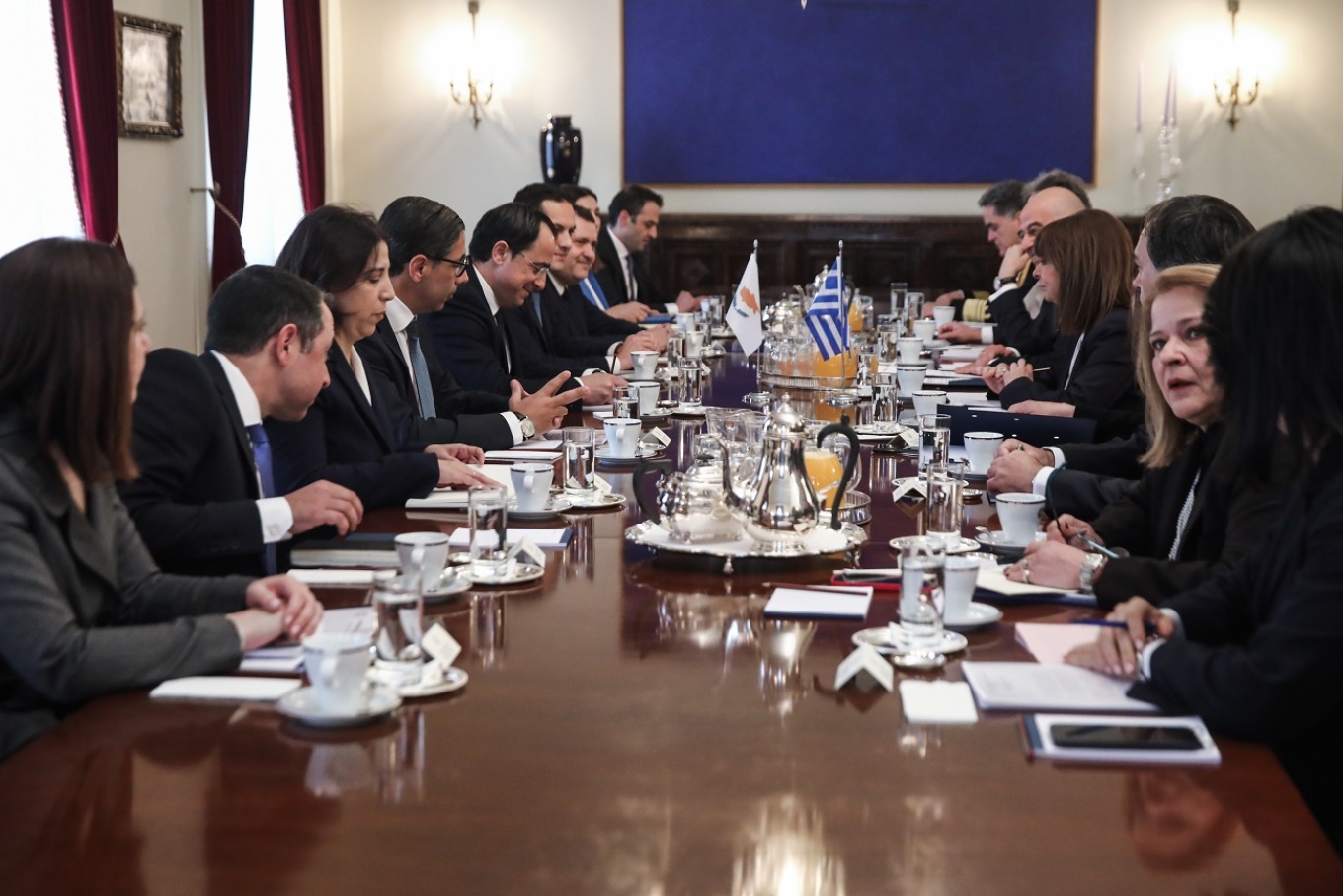 Η συνάντηση Χριστοδουλίδη με την Σακελλαροπούλου