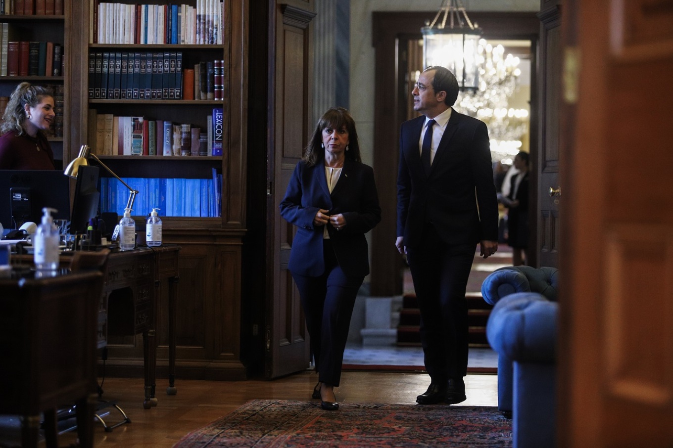 Η συνάντηση Χριστοδουλίδη με την Σακελλαροπούλου