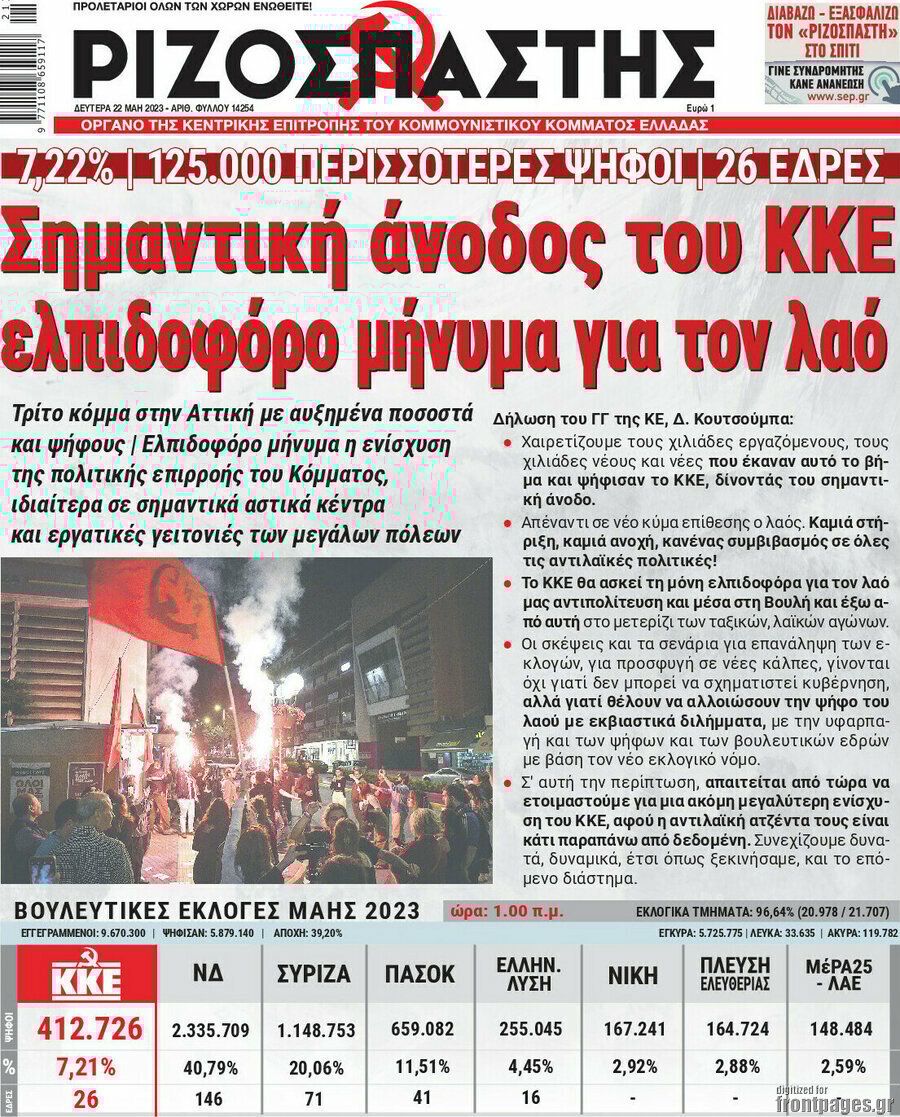 Δείτε τα πρωτοσέλιδα των πολιτικών, οικονομικών και αθλητικών εφημερίδων.