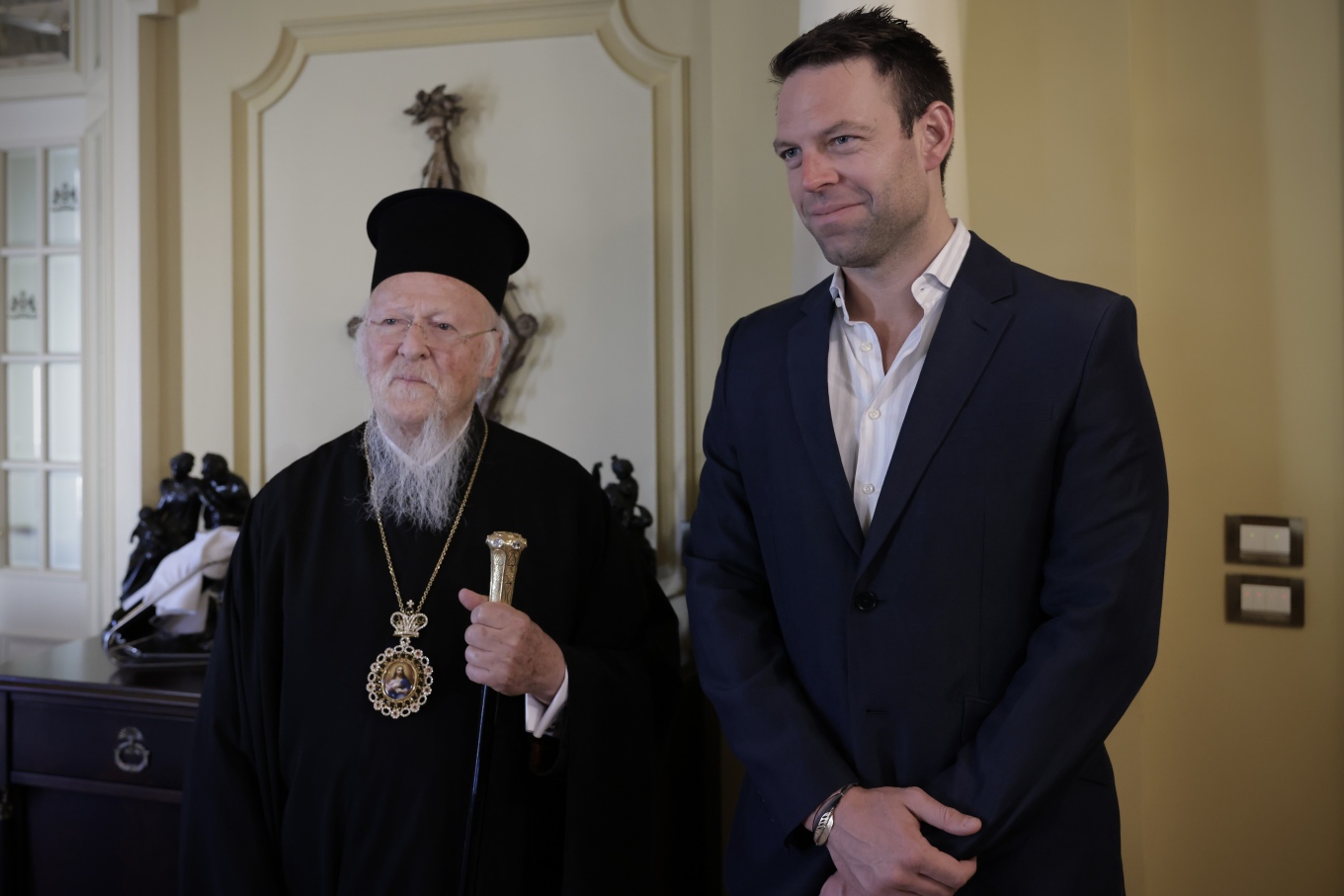 Ο Κασσελάκης συναντήθηκε με τον Οικουμενικό Πατριάρχη Βαρθολομαίο