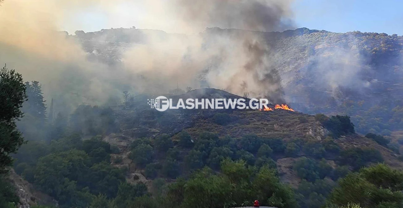 Κρήτη: Μεγάλη μάχη με τις φλόγες στα Χανιά