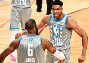 Τρομερός Αντετοκούνμπο, MVP Κάρι & νίκη για την ομάδα του Λεμπρόν