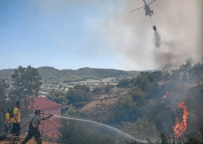 Υπό έλεγχο η πυρκαγιά στον Κουβαρά Αττικής