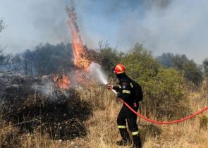 Φωτιά στην Αντίπαρο - Ξεκίνησε από όχημα και επεκτάθηκε σε παρακείμενη έκταση
