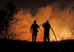 Φωτιά στην Πεντέλη: Οι υπεράνθρωπες μάχες των πυροσβεστών με τις φλόγες (video)
