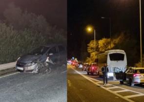 Κρήτη: Καραμπόλα έξι αυτοκινήτων στα Μεγάλα Χωράφια - Ένας τραυματίας (Photos)