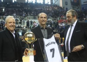 Στην οροφή του PAOK Sports Arena η φανέλα με το Νο7 του Μπάνε Πρέλεβιτς