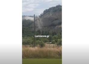 Κατολίσθηση στην Τραγάνα μετά τον σεισμό στην Αταλάντη