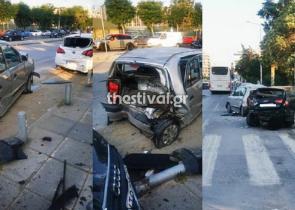 Θεσσσαλονίκη: Λεωφορείο διέλυσε πάνω από 10 σταθμευμένα αυτοκίνητα (εικόνες)