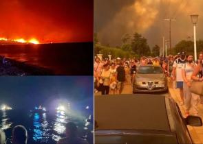 «Ήταν σαν το τέλος του κόσμου»: Τι λένε τα ξένα ΜΜΕ για τις φωτιές στην Ρόδο και τις εκκενώσεις τουριστών
