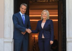 Συνάντηση Μητσοτάκη με την πρόεδρο της Βοσνίας