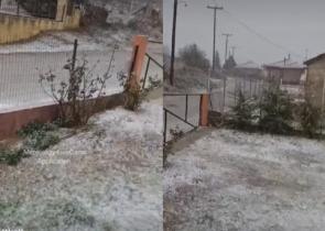 Χιονίζει σε ορεινές περιοχές της Θεσσαλονίκης (Video&Photos)
